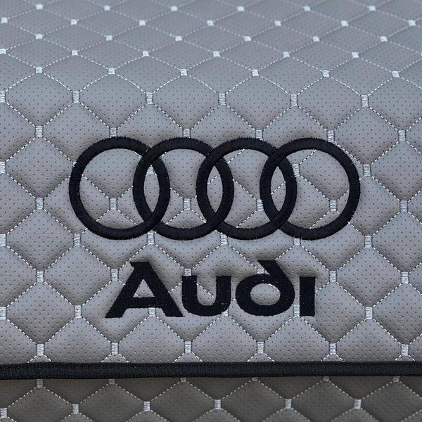 Органайзер в багажник с логотипом Audi из экокожи, серый, 80 см, складной органайзер в багажник 000005284 фото