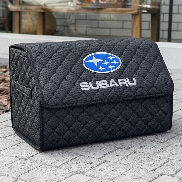 Органайзер в багажник з вишивкою Subaru, чорний, 50 см, автомобільний органайзер в авто 000005258 фото