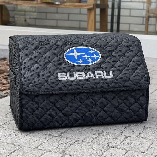 Органайзер в багажник з вишивкою Subaru, чорний, 50 см, автомобільний органайзер в авто 000005258 фото