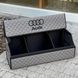 Органайзер в багажник с логотипом Audi из экокожи, серый, 80 см, складной органайзер в багажник 000005284 фото 2