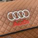 Органайзер в багажник з вишивкою Audi, коньячний, 65 см, автомобільний органайзер в авто ORG65-AUDI-03 фото 4