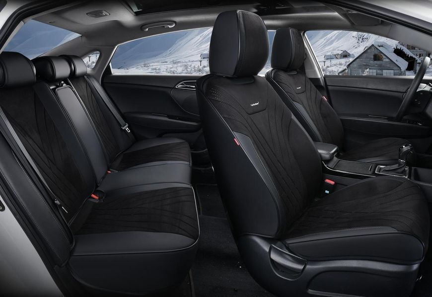 Авточехлы на сиденья CONSUL, CarFashion, комплект, черный 000007509 фото