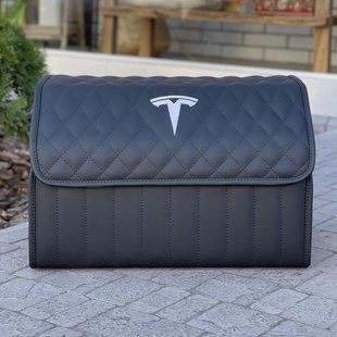 Органайзер в багажник авто Premium Timeless с логотипом Tesla, размер М 50 см, черный 00021119 фото