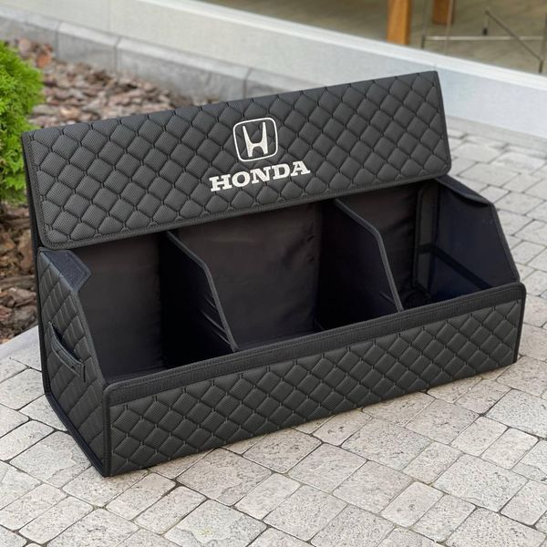 Органайзер в багажник с логотипом Honda из экокожи, черный, 80 см 000005283 фото