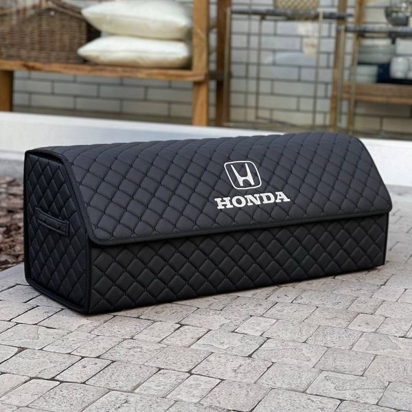 Органайзер в багажник с логотипом Honda из экокожи, черный, 80 см 000005283 фото
