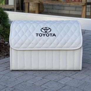 Органайзер в багажник авто Premium Timeless с логотипом Toyota, размер М 50 см, белый 000211191 фото