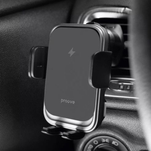 Автомобільний тримач із бездротовим зарядним Proove Nitro Charge 15W чорний 000006833 фото