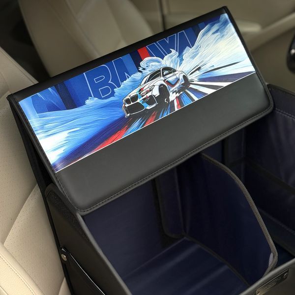 Автомобильный органайзер в багажник Premium с фотопечатью BMW, размер М 50 см 200041426 фото