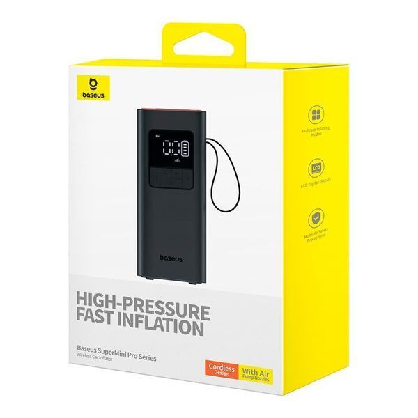 Портативный компрессор для автомобиля Baseus SuperMini Pro Series Wireless Car Inflator 200041794 фото