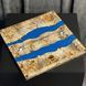 Нарды из натурального дерева и эпоксидной смолы, 50х50 см, ручной работы 200004219 фото 6
