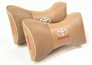 Подушка в машину на подголовник TOYOTA (Тойота), бежевый, 1 шт ORTG-TOYOTA-BEI фото