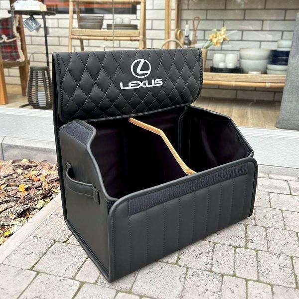 Органайзер в багажник авто Premium Timeless с логотипом Lexus, размер М 50 см, черный 0000065291 фото