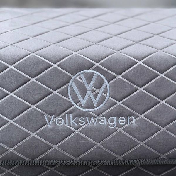 Органайзер у багажник з логотипом Volkswagen з велюру, сірий, 50 см, автоорганайзер 200041868 фото