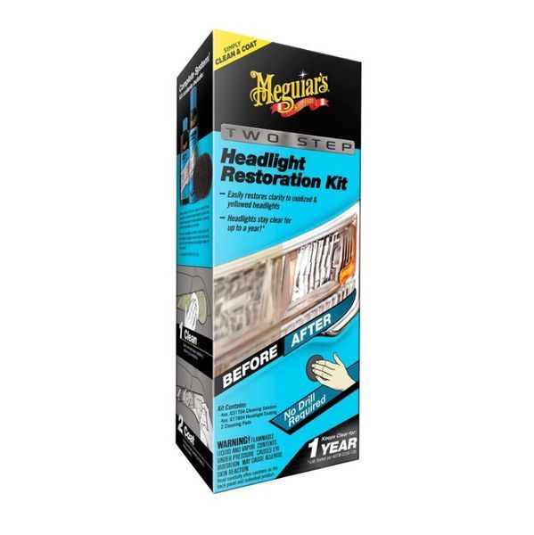 Набір для відновлення та захисту фар, Two Step Headlight Restoration Kit, Meguiar's G2970 фото