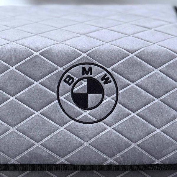 Органайзер у багажник із вишивкою BMW з велюру, сірий, 35 см, автомобільний органайзер в авто 200041872 фото