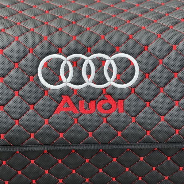 Органайзер в багажник с вышивкой Audi, черный с красной ниткой, 50 см, автомобильный органайзер в авто 000006098 фото