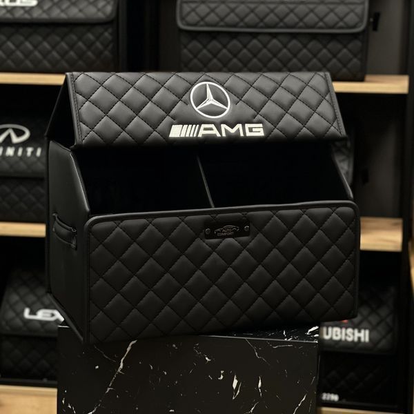 Сумка - органайзер в багажник Premium Classic з вишивкою логотипу Mercedes, магнітна фіксація, розмір M 50 см 200042602 фото