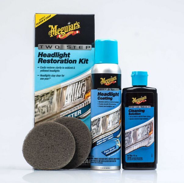 Набір для відновлення та захисту фар, Two Step Headlight Restoration Kit, Meguiar's G2970 фото