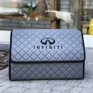 Органайзер в багажник с вышивкой Infiniti, серый, 50 см, автомобильный органайзер в авто 00022093 фото