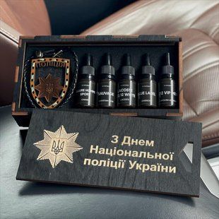 Подарочный набор автомобильный ароматизатор в машину Национальная полиция Украины 00022260 фото