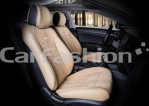 Авточехлы на сиденья STALKER 3D, CarFashion, передний ряд, бежевый/бежевый 000006343 фото