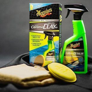 Набор для очистки кузова с эффектом керамики, Hybrid Ceramic Quik Clay Kit, Meguiar's G200200 фото
