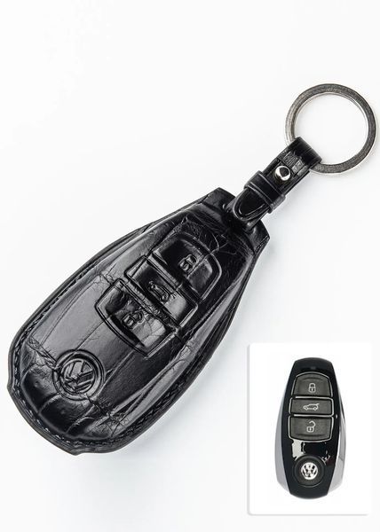 Шкіряний чохол для ключа VOLKSWAGEN (Фольцваген) зі шкіри крокодила TM-900 TM-900-VG55 фото