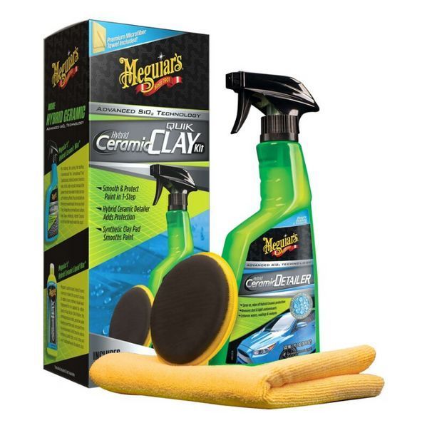 Набор для очистки кузова с эффектом керамики, Hybrid Ceramic Quik Clay Kit, Meguiar's G200200 фото