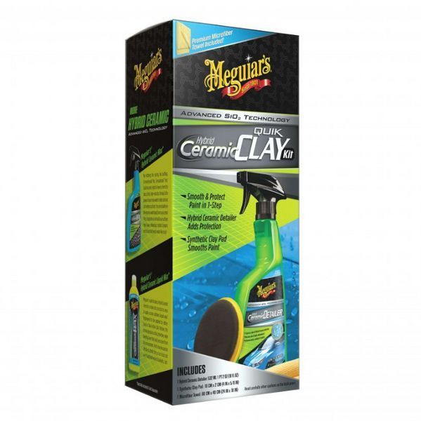 Набор для очистки кузова с эффектом керамики, Hybrid Ceramic Quik Clay Kit, Meguiar's G200200 фото
