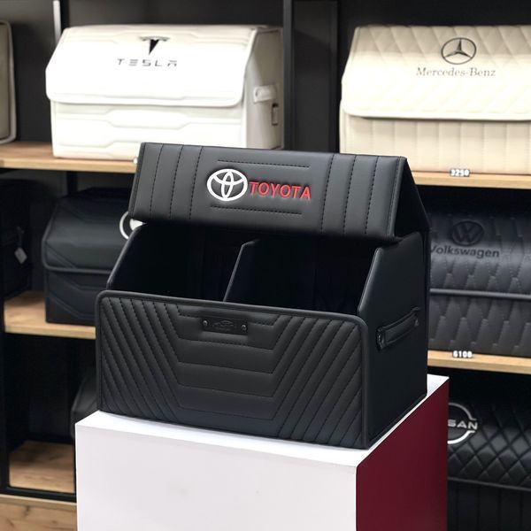 Сумка - органайзер в багажник Premium Pro Signature с вышивкой логотипа Toyota, магнитная фиксация, размер М 50 см 200042757 фото