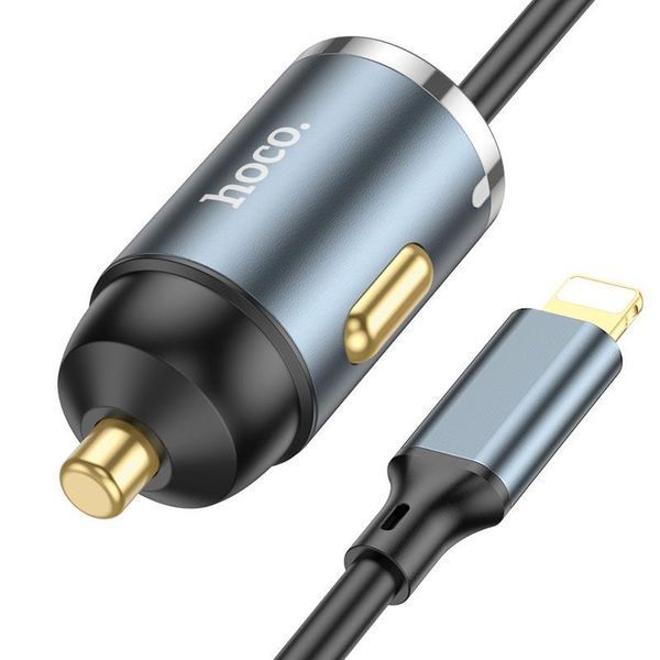Адаптер автомобильный Hoco Lightning Cable Car charger NZ7 | 1USB, 20W/3A, PD/QC| 6931474767158 фото