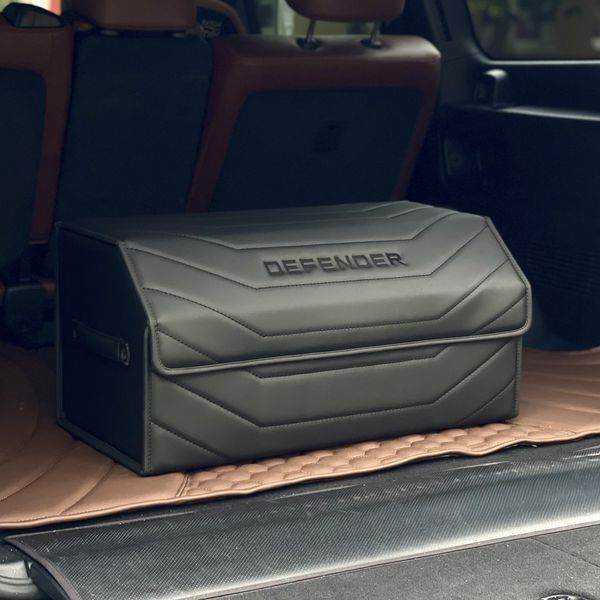 Сумка - органайзер в багажник Premium Noble с вышивкой логотипа Land Rover Defender, магнитная фиксация, размер L 65 см 200042392 фото