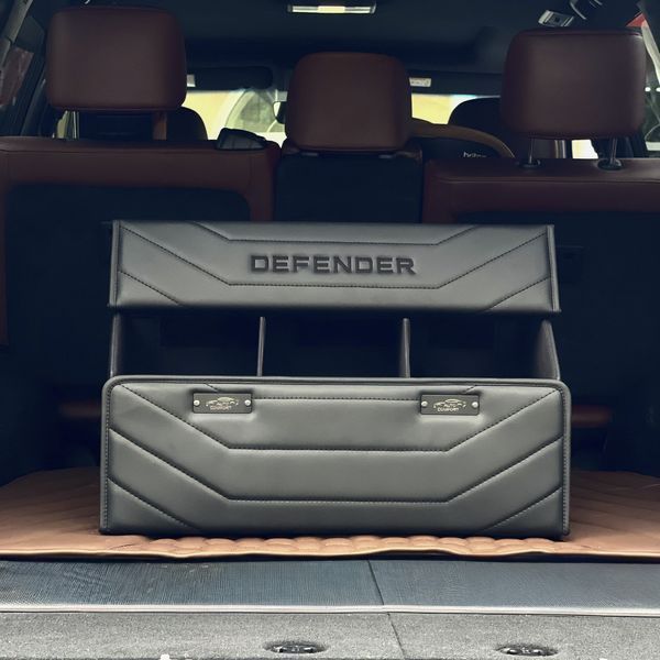 Сумка - органайзер в багажник Premium Noble с вышивкой логотипа Land Rover Defender, магнитная фиксация, размер L 65 см 200042392 фото