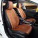 Накидки на сиденья авто MONACO, CarFashion, коньячный/черный, передний ряд MONACO-21820 фото 2