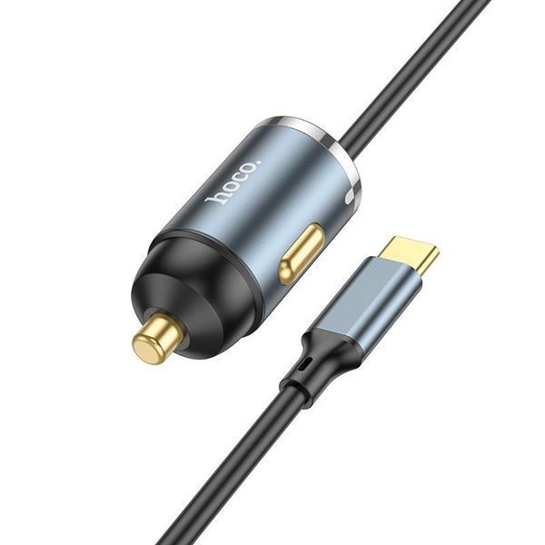 Адаптер автомобильный Hoco Type-C Cable Car charger NZ7 | 1USB, 20W/3A, PD/QC| 6931474767165 фото