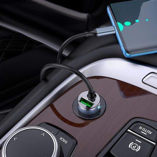 Адаптер автомобильный Hoco Type-C Cable Car charger NZ7 | 1USB, 20W/3A, PD/QC| 6931474767165 фото