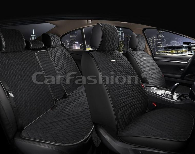 Чохли на сидіння RUBIN, CarFashion, комплект, чорний RUBIN-22694 фото