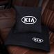 Подушка и плед в машину с логотипом KIA, флисовый набор FLISET-KIA-BLK-WHI фото 1