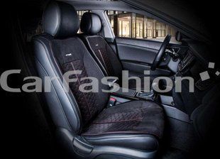 Авточехлы на сиденья STALKER 3D, CarFashion, передний ряд, черный/красный 000006324 фото