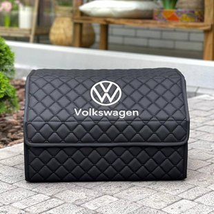Органайзер в багажник с вышивкой Volkswagen на магните, черный, 50 см &mdash; автомобильный органайзер в авто 00022237 фото