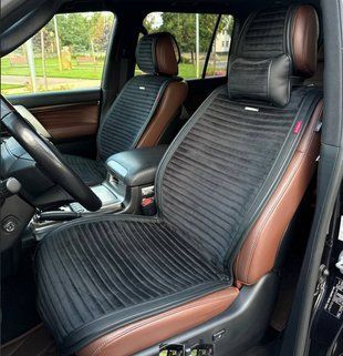 Накидки на сиденья авто MONACO, CarFashion, чёрный/чёрный, передний ряд MONACO-21816 фото