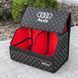 Органайзер у багажник з вишивкою Audi, чорний з червоним підкладом, 50 см, автомобільний органайзер в авто 00022472 фото 5