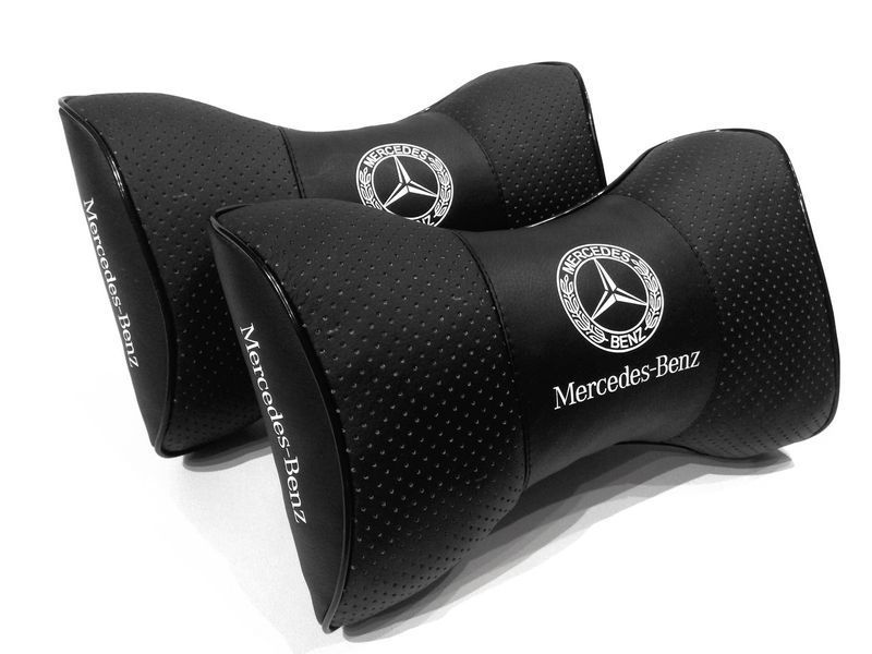 Подушка в машину на підголівник MERCEDES (Мерседес), чорний, 1 шт ORTG-MERCEDES-BLK фото