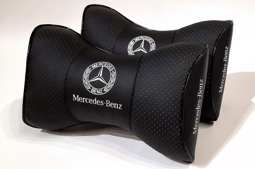 Подушка в машину на підголівник MERCEDES (Мерседес), чорний, 1 шт ORTG-MERCEDES-BLK фото