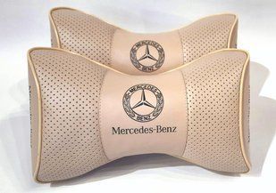 Подушка в машину на подголовник MERCEDES (Мерседес), бежевый, 1 шт ORTG-MERCEDES-BEI фото