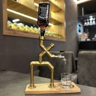Наливатор для алкоголю Бармен, золотий, креативні подарунки 000003570 фото