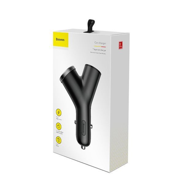 Адаптер автомобильный BASEUS dual USB + Cigarette Lighter extended car charger | 2USB, 3.4A, 40W (CCALL-YX01) CCALL-YX01 фото