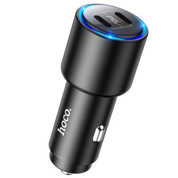 Адаптер автомобильный Hoco Clear way dual port PD Car charger NZ3 | 2Type-C, 40W/3A, PD/QC| 200041327 фото