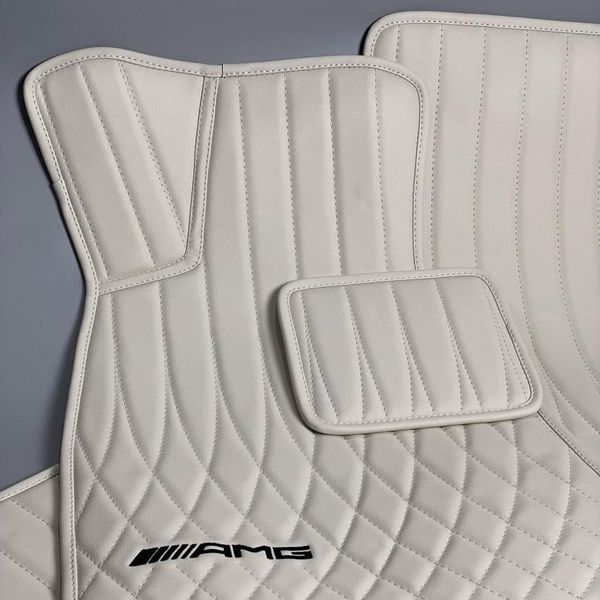 Коврики в машину с экокожи Mercedes AMG в салон, бежевый H00021447 фото