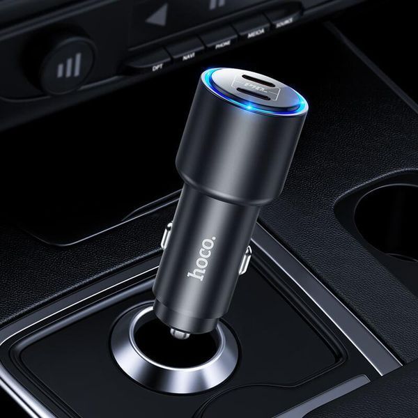 Адаптер автомобильный Hoco Clear way dual port PD Car charger NZ3 | 2Type-C, 40W/3A, PD/QC| 200041327 фото